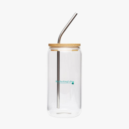 Drinking Glass with Bamboo Lids